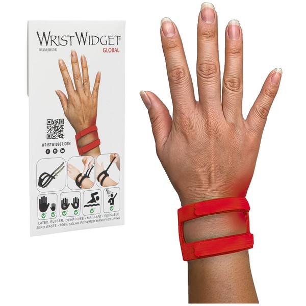 WristWidget® (Red) Adjustable Wrist Support for TFCC Cracks One Size Fits All Left and Right Wrist Weight Support Exercise