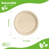 Responsible Products 9 inch Round Plates, Tree-Less™ Compostable Molded Fiber