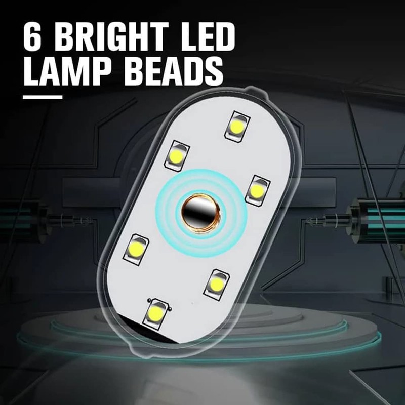 2Pcs Car Interior LED Sensor Light USB Rechargeable Touch Switch