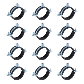 uxcell 12 Pcs Split Ring Pipe Hanger, 63mm/2.5inch Adjustable Pipe Bracket Clamp Wall Ceiling Mount Pipe Strap Support for Plumbing Drainage Pipe Tube