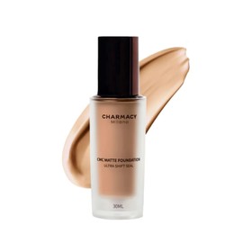 CHARMACY Matte Liquid Foundation, Waterproof, 24-hr wear, Sweat & Humidity Resistant, Oil Control Non Transfer for Oily Skin, Buildable to Full Coverage, Vegan & Cruelty-Free, 1 Fl Oz #06