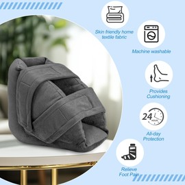 NIdreamCE Heel Protectors for Pressure Sores，Adjustable Foot Cushion Pillow to Relieve Pressure from Sores and Ulcers for Bedridden Patients Supplies (2)
