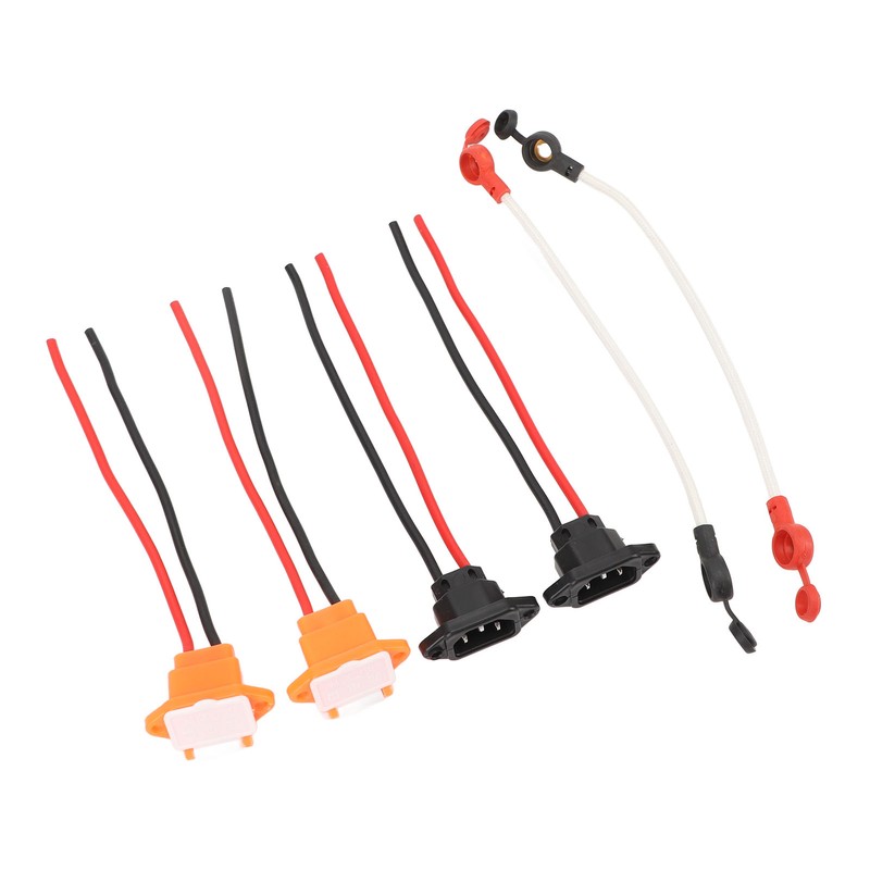 Electric Bike Charging Port Socket with Waterproof Cover Cable Connector