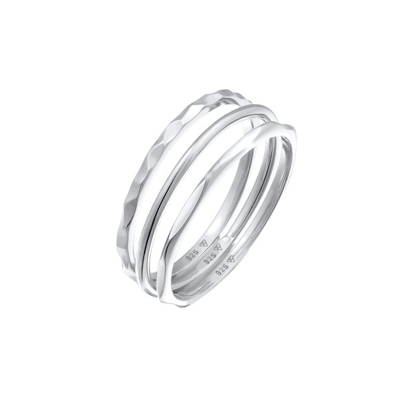 Elli Women's Basic Stacking Ring Set of 3 in 925
