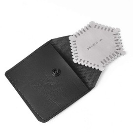 Jadeshay Wet Film Comb,25-3000um High Precision Stainless Steel Wet Film Comb Thickness Gauge Hexagonal with Black Case for Paint and Coating Thickness Measurement