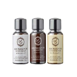 Hotel Amenity Aroma Doll Shampoo, Conditioner, Body Soap, 1.0 fl oz (30 ml) Mini Bottle, Set of 3