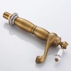 MFQJJRRMI Vintage Bathroom Faucet, Antique Brass Bathroom Sink Faucet, Hot