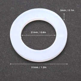 Gasket, Silicone Sealing Rings,15Pcs Orings Water Heater Silicon Flat Gaskets Washer for Most Water Heaters,Avirulent, Grommet Kits (3/4 15pc)