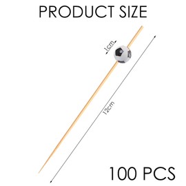 100 Football Fruit Picks, Finger Food Skewers, Cocktail Skewers, Finger Food Party Pickers, Finger Food Selection, World Cup Football Decoration