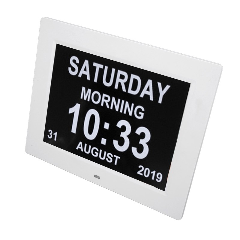 10 Inch Digital Calendar Clock 8 Languages Auto Dimming Electronic
