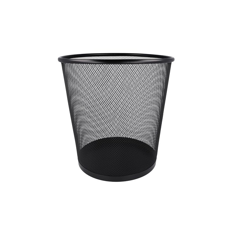 Westcott Papierkorb Mesh Schwarz (2er-Set) | 2 x Mülleimer aus