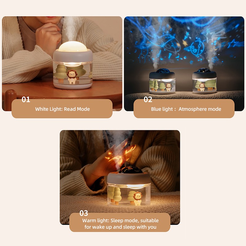 Humidifier Home Landscape Projection 35ML-55ML/H Spray Volume 2000mAh 500ml Large