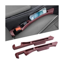 Bittwee 2PCS Car Seat Gap Filler, Multifunctional Vehicle Side Seat Console Plug Organizer, Automotive Gap Stopper Accessories to Prevent Things from Dropping, Universal Fit (Red)