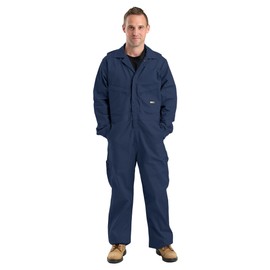 Berne Men's Flame Resistant (FR) Unlined Deluxe Coverall, 46 Extra Tall, Navy