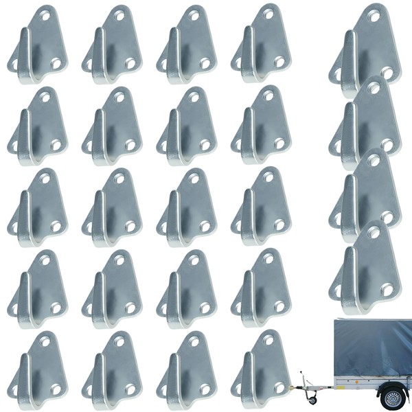 Pack of 24 Three-Hole Tarpaulin Hooks, Guy Hooks Made of