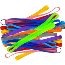 Bandas de goma gruesas de silicona HMDZMR, 24 unidades multicolor, 5.5 pulgadas