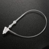 Sourcingmap 500pcs Snap Lock Plastic Tag Fastener Clear
