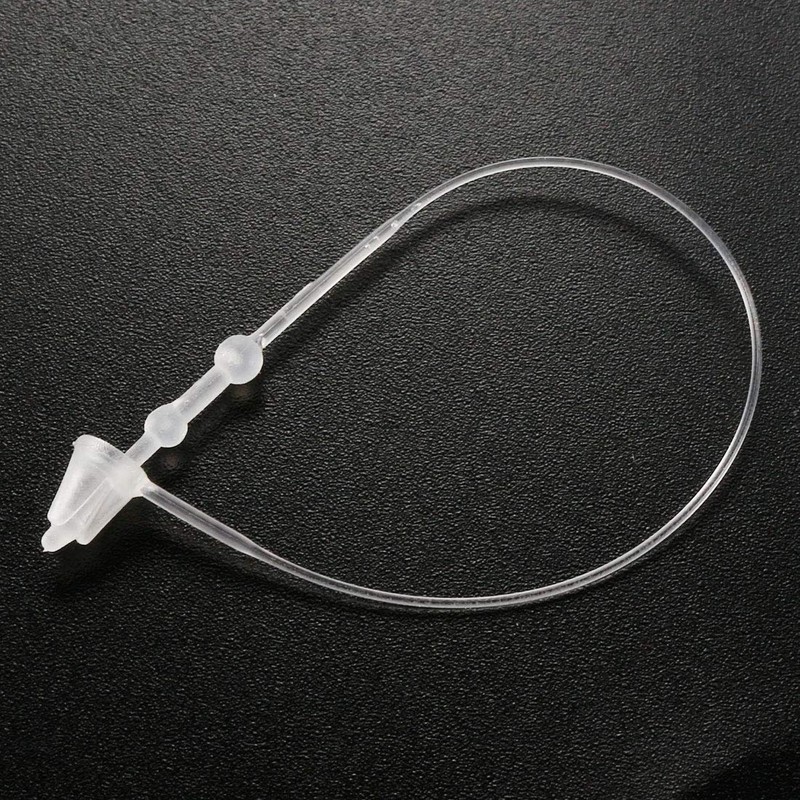 Sourcingmap 500pcs Snap Lock Plastic Tag Fastener Clear