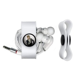 GRAPHICS & MORE David Bowie As Jareth from The Labyrinth Headphone Earbud Cord Wrap - Charging Cable Manager - Wire Organizer Set of 2 - White