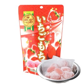 Seiki Japanese Mochi, Premium Traditional Rice Cakes, Wagashi Food Candy Sweets (Strawberry)