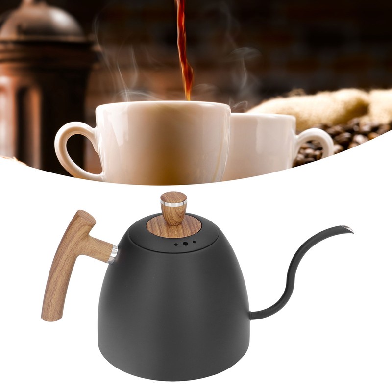 Pour Over Kettle 800ml Ergonomic Handle Rustproof Stainless Steel Anticorrosion