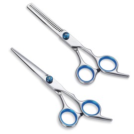 Kyraton Hair Cutting Scissors 2 Pack Professional Thinning Scissors for Cutting Teeth Barber Scissors Texturing Scissors Premium Hair Cutting Scissors for Salon and Home Use