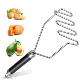 Potato Masher Potato Smasher, Fruit and Vegetable Smasher, Stainless Steel Metal Wire Masher Heavy Duty Mashed Potatoes Masher for Kitchen