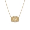 Mini Belt Buckle Necklace (Initial) - Gold - Letter: X,