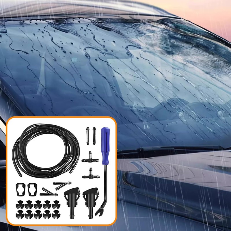 20PCS Car Windshield Washer Hose Kit, Includes 6 Tube Connectors