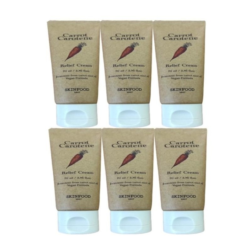 skin food [뷰티나라] 스킨푸드 캐롯 카로틴 릴리프 크림 70ml 6개
