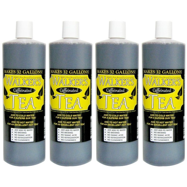 Liquid Tea Concentrate with Caffeine 4-Pack - Makes 128 Gallons!