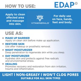 EDAP Skin Barrier & Repair Cream Strong base formula with Vitamin E, D, A and Panthenol (8oz)