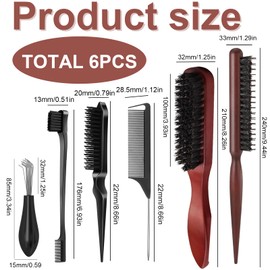 PMELCXD Allround Hair Brush Set - Boar Bristle Hair Brush for Sleek Braid and Sleek Bun - The Ultimate Hair Styling Solution