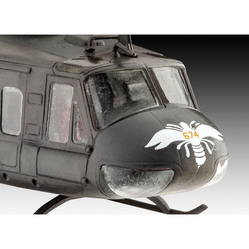 German Rebel 1/100 Bell UH-1H Gunship Plastic Model