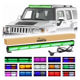 PUNKZZ Barra Torreta Estrobo Codigo Leds Cob Policia 35 PuLG 60w