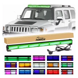 PUNKZZ Barra Torreta Estrobo Codigo Leds Cob Policia 35 PuLG 60w