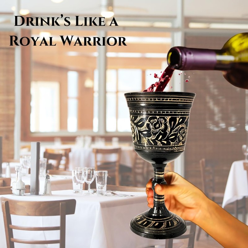 NARRY CRAFT Royal Wine Goblet Solid Brass Handmade Premium Wine