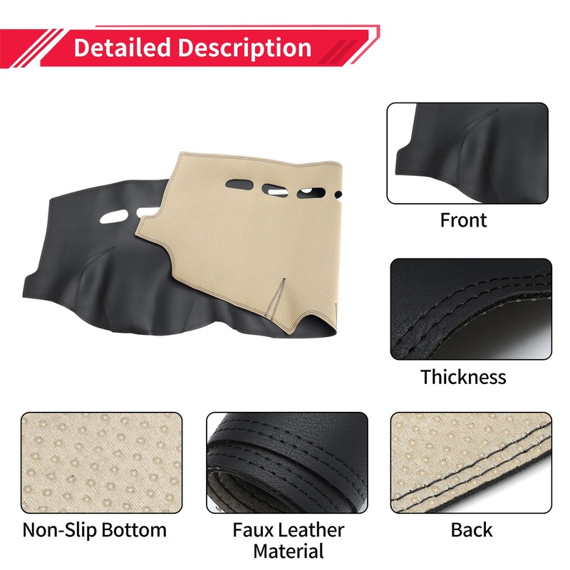 FUELHOOD Dashboard Cover Dash Cover Mat Carpet for Jeep Grand