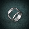 HZMAN Stainless Steel Polished Beer Bottle Opener Ring (Silver,12)