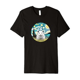 Dwarf Hamster Pet Cute - Van Gogh Starry Night Style Premium T-Shirt