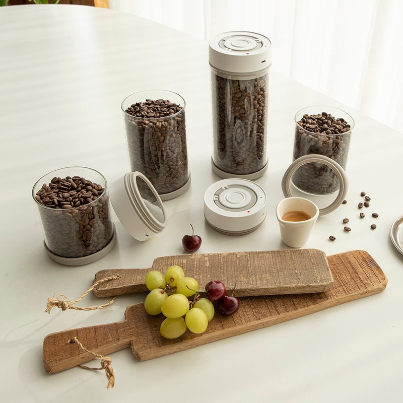 Cherry Star Lock-in Automatic Vacuum Coffee Bean Storage Airtight Container