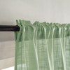 Bathroom Curtains Window Short,Sage Green Eucalyptus Decor,Linen Sheer Transparent Boho