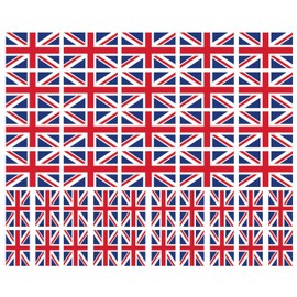 40 Removable Stickers: United Kingdom UK Flag, Great Britain Union Jack British Party Favors, Decals