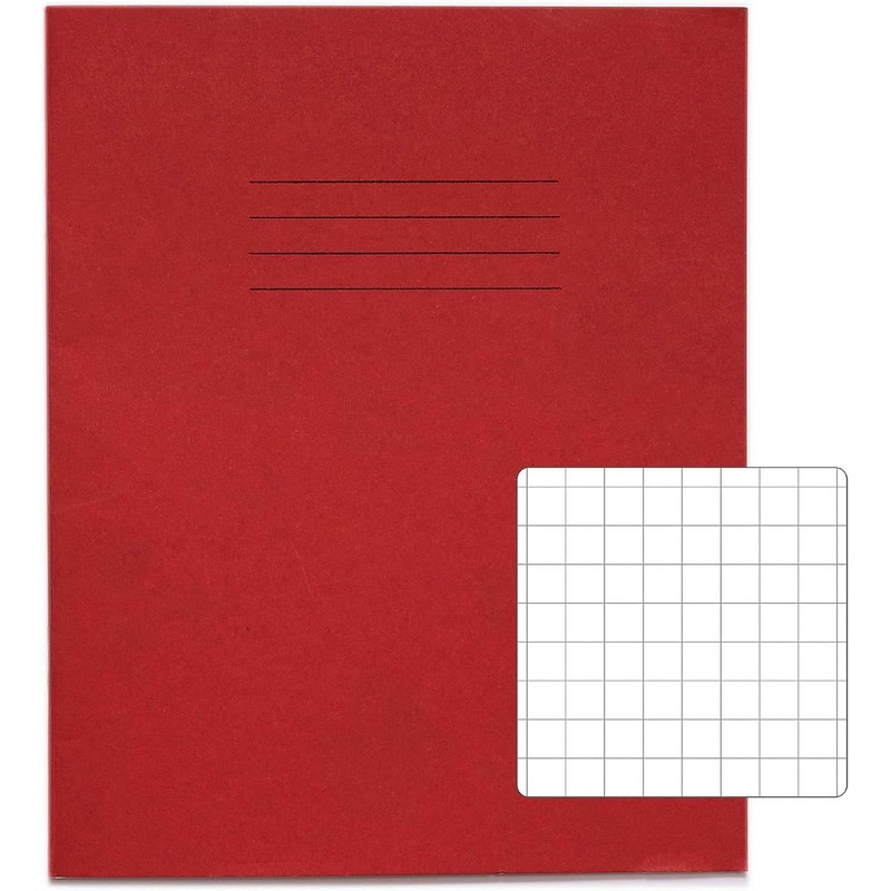 Rhino 8 x 6.5 Exercise Books, 48-Page / 10mm Squared