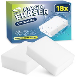 SULPO Dirt Eraser Sponge for Shoes and Household - Magic Sponge Magic Eraser - Eraser Sponge for Stains and Dirt Removals Pack of 18