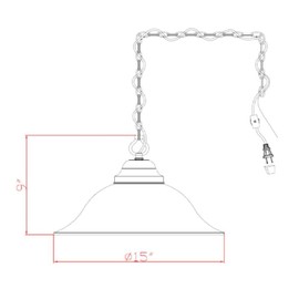 Millbridge 1-Light Pendant Light, Satin Nickel Finish, Alabaster Glass Shade, Dimmable, Hardwired or Plug-in, for Kitchen, Dining Room, Entryway – Design House, 517565