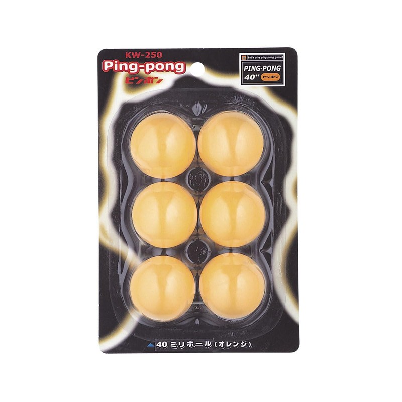 Kawase Table Tennis Ball 6P KW-250 Orange