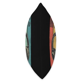 Electronic Music Lover DJ Gift Vintage Retro Headphones Throw Pillow