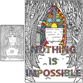 Huge Coloring Poster for Adults and Kids - Large Coloring Posters - Giant Coloring Poster for Classroom Office Team Work - Big Adult Poster Coloring Sheet - Jumbo Wall Size Coloring Page for Nurses