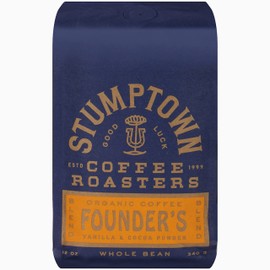 Stumptown Coffee Roasters, Founder's Blend - Organic Whole Bean Coffee - 12 Ounce Bag, Flavor Notes of Vanilla and Cocoa Powder
